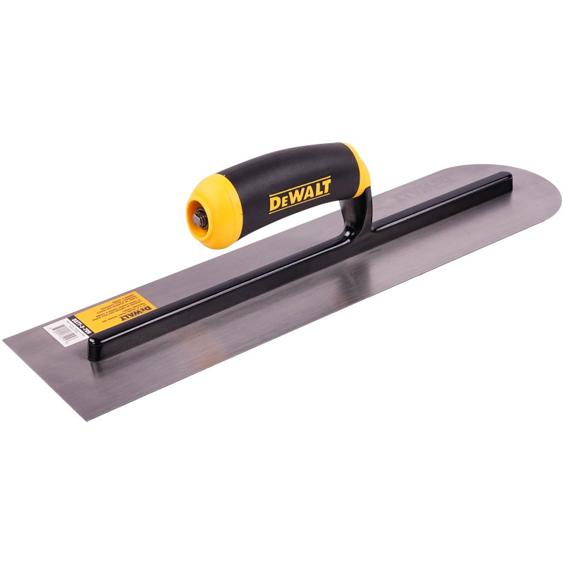 DEWALT DXTT-3-709 Finishing Trowel, 4 in W Blade, 16 in L Blade, Carbon Steel Blade, Soft Grip Handle, Plastic Handle