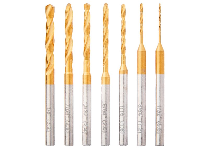 Dremel 628HP Drill Bit Set, 7-Piece, Stainless Steel, Titanium-Coated