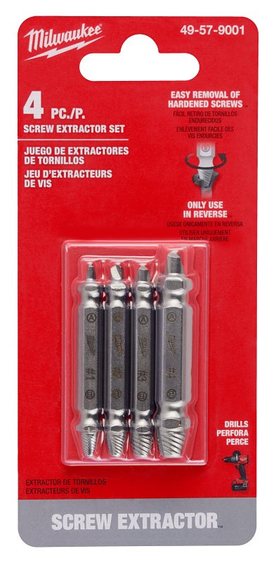 Milwaukee 49-57-9001 Screw Extractor Set, 4 -Piece, HCS