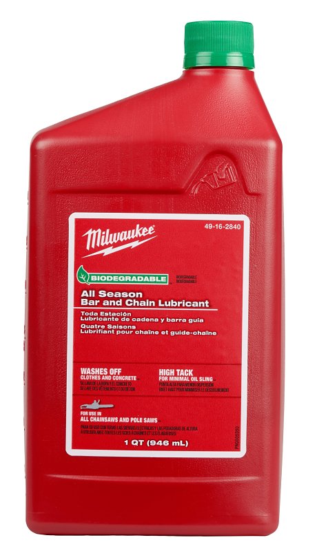 Milwaukee 49-16-2840 Biodegradable Bar and Chain Lubricant, 1 qt Bottle