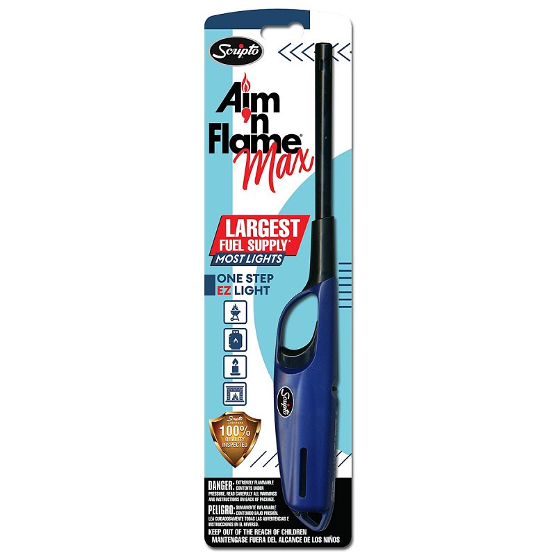 Scripto Aim 'n Flame MAX BGM19-1/12CD Utility Lighter, Assorted