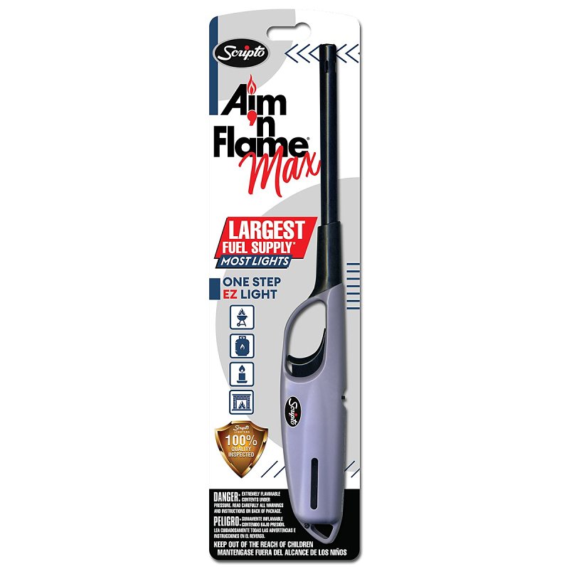 Scripto Aim 'n Flame MAX BGM19-1/12CD Utility Lighter, Assorted