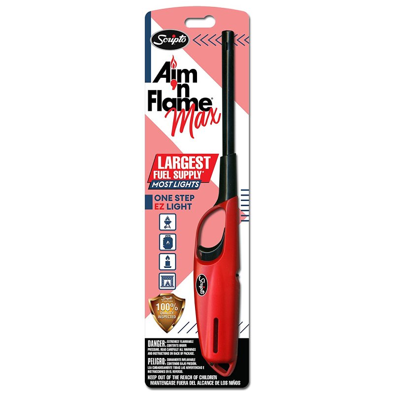 Scripto Aim 'n Flame MAX BGM19-1/12CD Utility Lighter, Assorted