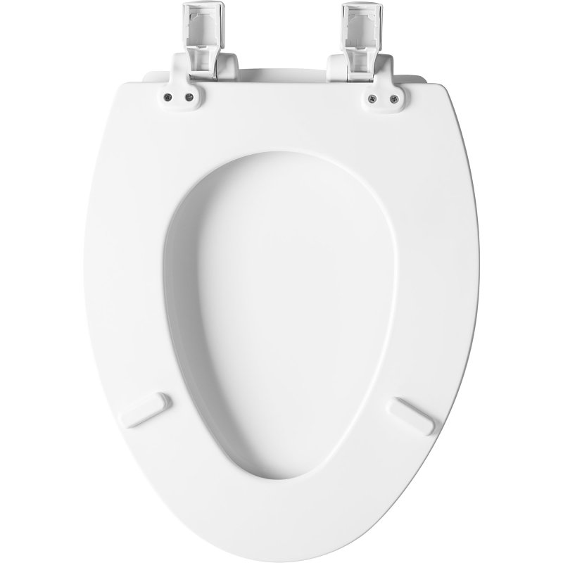 Mayfair 147SLOW-000 Toilet Seat, Elongated, Molded Wood/Plastic, White