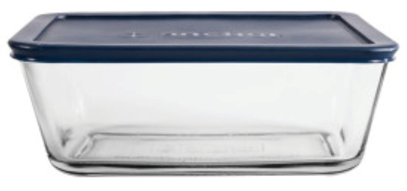 Anchor Hocking 85912L20 Kitchen Food Storage with Lid, 4-3/4 Cup, Glass, Clear, 8 in Dia, 3.4 in H