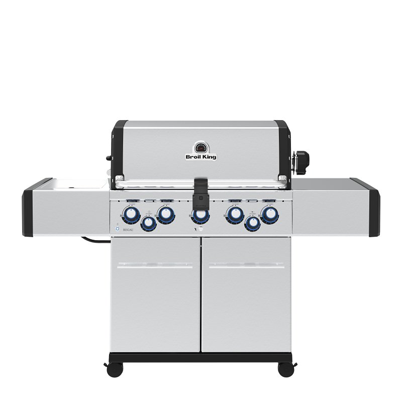 Broil King Regal S 590 Pro Series 958947 Gas Grill, 55,000 Btu, Natural Gas, 5-Burner, Side Shelf Included: Yes