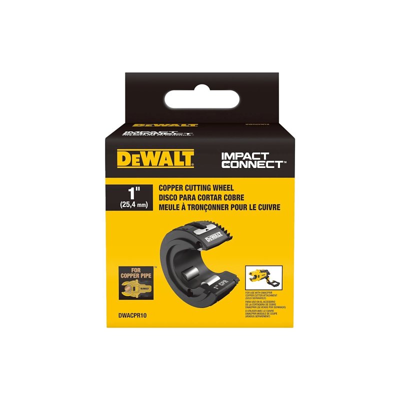 DEWALT IMPACT CONNECT Series DWACPR10 Copper Cutting Wheel, 1 in Dia