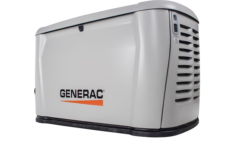 Generac G0073280 Air-Cooled Standby Generator, 200 amp Transfer Switch, 108, 100 A, 120/240 V, 26 kW Output, Liquid Propane, Natural Gas