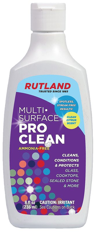 Rutland 185 Multi-Surface Pro Cleaner, 8 oz Bottle, Cream, Citrus