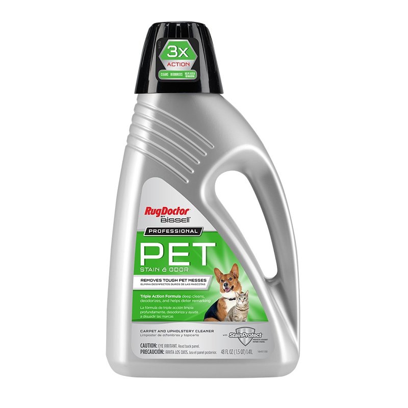 RugDoctor 5152 Pet Stain Carpet Cleaner, 48 oz Bottle, Liquid, Characteristic, Pale Yellow