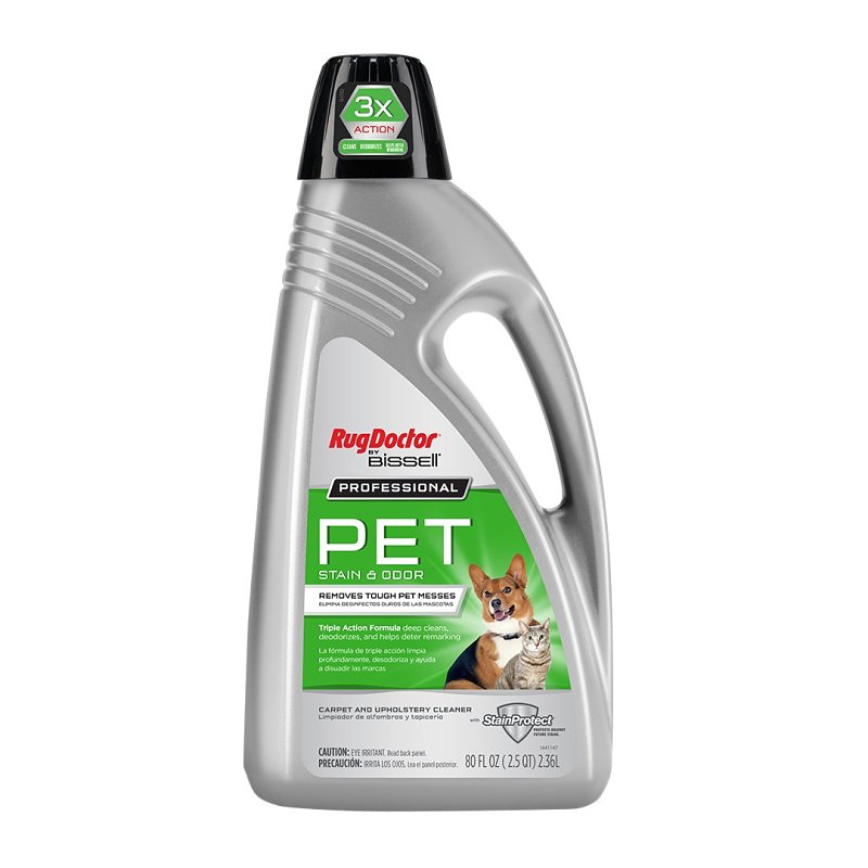 RugDoctor 5153 Pet Stain Carpet Cleaner, 80 oz Bottle, Liquid, Characteristic, Pale Yellow