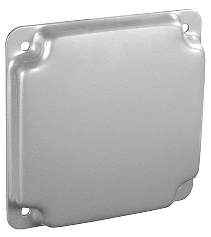 Southwire G1929-UPC Industrial Surface Cover, 0.56 in L, 4 in W, Square, Steel, Silver, Galvanized