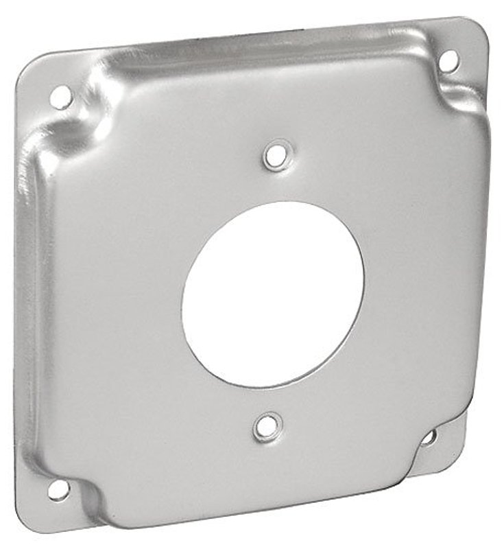 Southwire G1942-UPC Box Cover, 1/2 in L, 4 in W, Square, 1-Gang, Steel, Silver, Galvanized