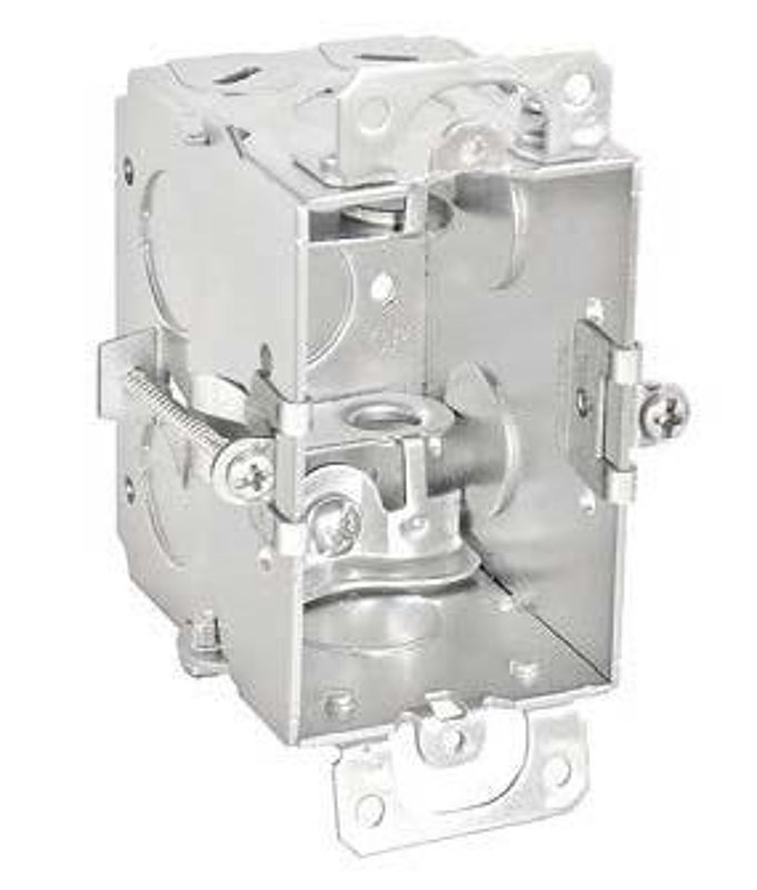 Southwire G601-OWBX-UPC Switch Box, 1-Gang, 11-Knockout, 1/2 in Knockout, Steel, Silver, Galvanized
