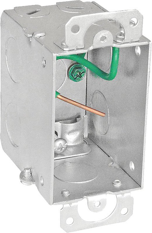 Southwire G602-R-UPC Switch Box, 1-Gang, 11-Knockout, 1/2 in Knockout, Steel, Silver, Galvanized