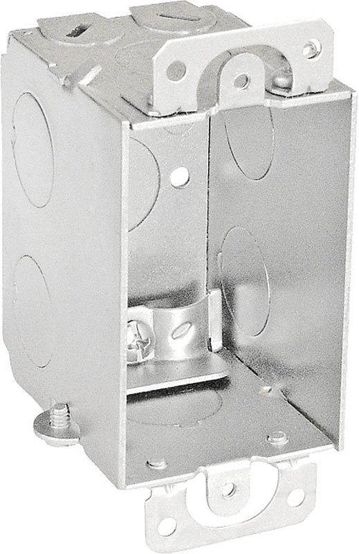 Southwire G601-R-UPC Switch Box, 1-Gang, 5-Knockout, 1/2 in Knockout, Steel, Silver, Galvanized
