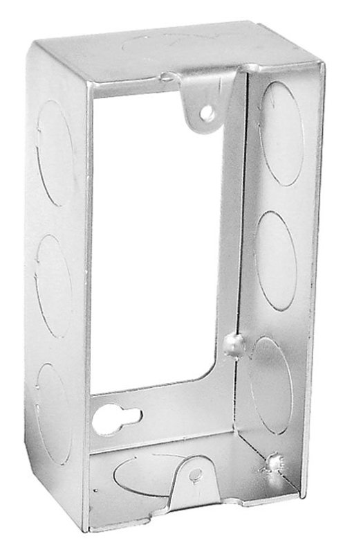 Southwire G19280-E-UPC Extension Ring, 4 in L, 2 in W, 8-Knockout, Steel, Silver, Galvanized