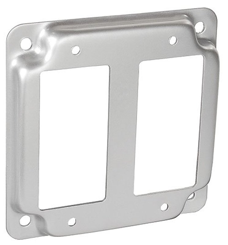 Southwire G1950-UPC Box Cover with GFCI Opening, 1/2 in L, 4 in W, Square, 1-Gang, Steel, Silver, Galvanized
