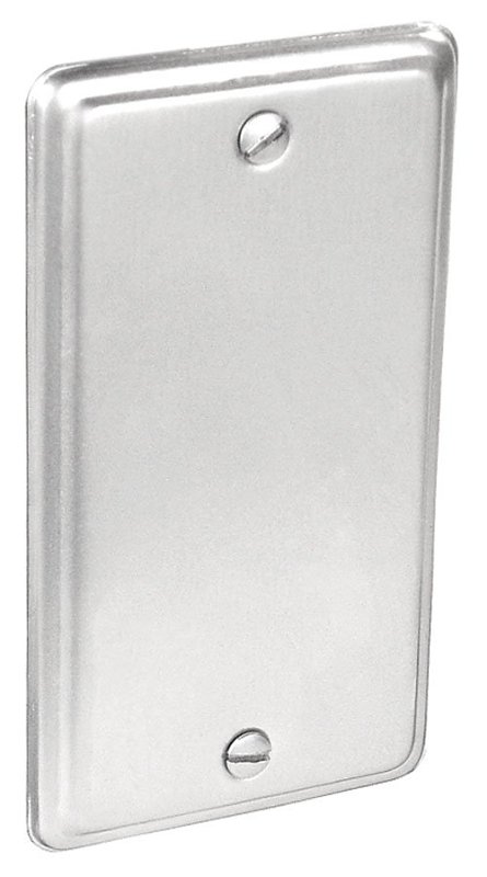Southwire G19290-UPC Box Cover, 0.21 in L, 2 in W, Rectangular, Steel, Zinc-Plated