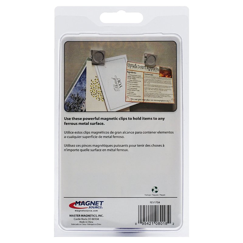 Magnet Source 08018 Small Magnetic Clip, 1-3/8 in L, 1-1/8 in W
