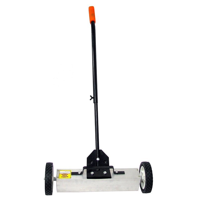 Magnet Source 07543 Magnetic Floor Sweeper with Release, 18 in W Cleaning Path, 4 lb Solution Tank, Black/Silver