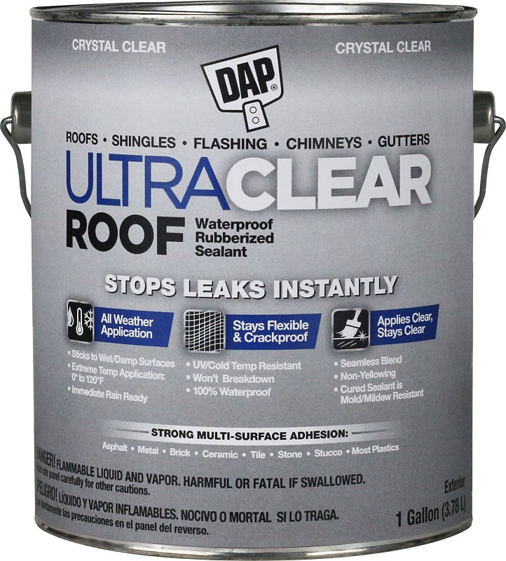 DAP 7079818397 Rubberized Sealant, Crystal Clear, Liquid, 1 gal