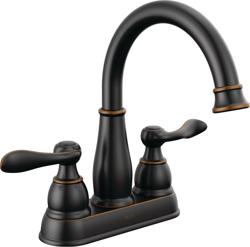 Delta Windemere 25896LF-OB Series Centerset Bathroom Faucet, Oil-Rubbed Bronze, 1-5/8 in Plate Size, 5-11/16 in, 1.2 gpm