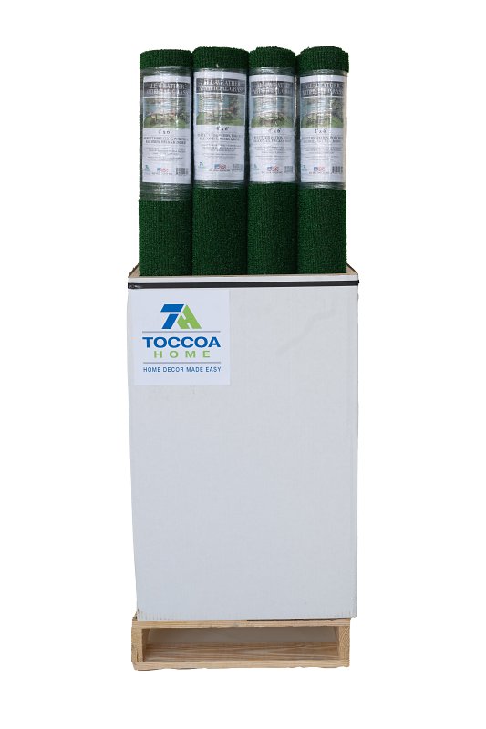 Dynasty Carpet 1140 Artificial Grass Carpet, 6 ft L, 4 ft W, Polypropylene Rug, Green