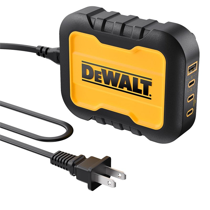 DEWALT 131 1328 DW2 4-Port PD USB Charging Station, 120 V, Includes: 6 ft Smart Power Cord