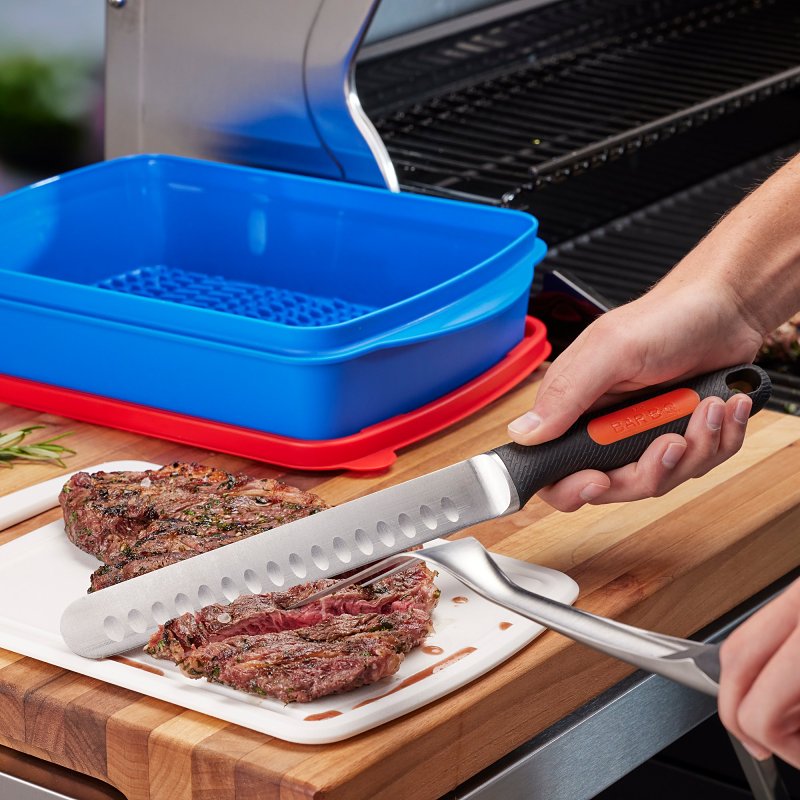 Mr. BAR-B-Q 40017Y Griller's Carving Knife, HCS Blade, Comfort Grip Handle, 14.2 in OAL