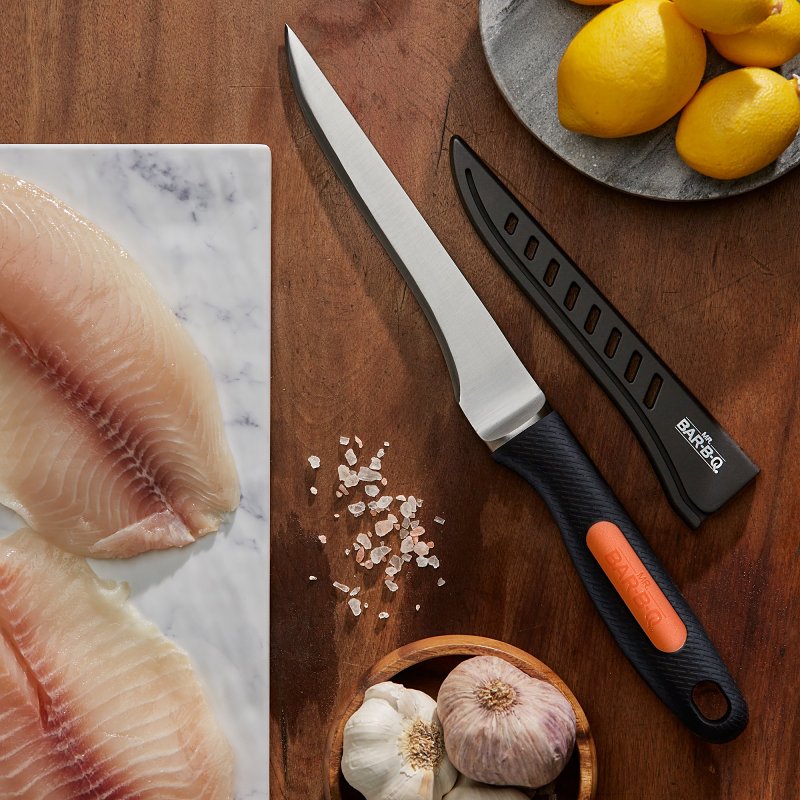 Mr. BAR-B-Q 40018Y Griller's Trimming Knife, Comfort Grip Handle, 13 in OAL