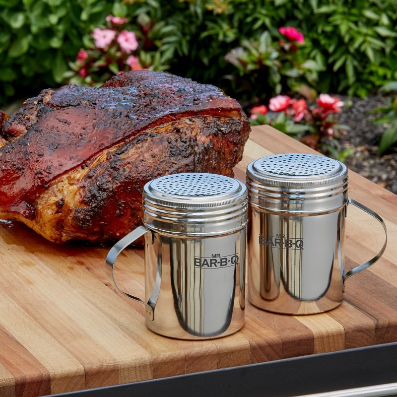 Mr. BAR-B-Q 40119Y Rub and Spice Shakers, Stainless Steel
