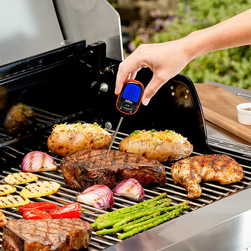 Mr. BAR-B-Q 40318Y Instant Grilling Thermometer, -58 to 572 deg F, LCD Display