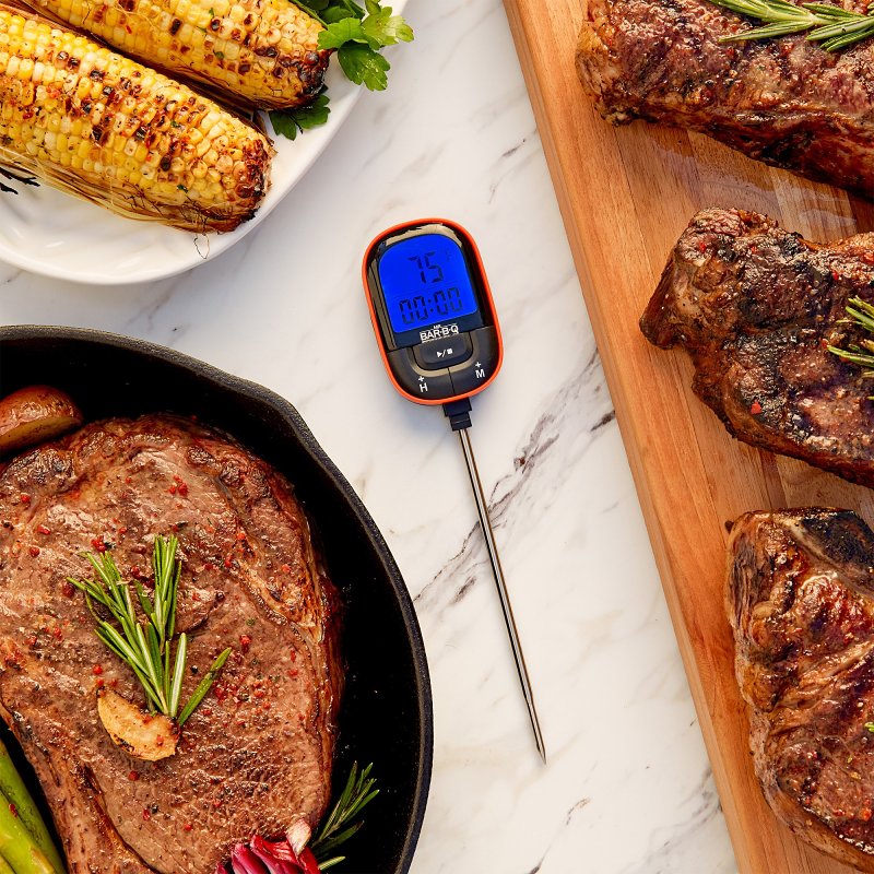 Mr. BAR-B-Q 40318Y Instant Grilling Thermometer, -58 to 572 deg F, LCD Display