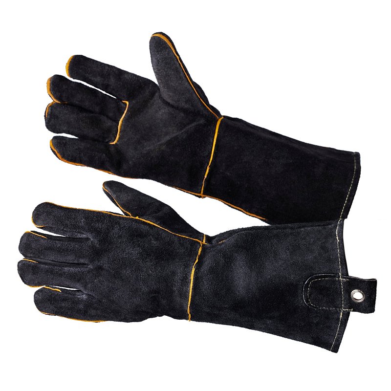 Mr. BAR-B-Q 40113X BBQ Gloves, XL, Leather, Black