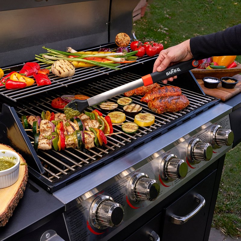 Mr. BAR-B-Q 20173Y Deluxe Grill Baster, Silicone Bristle, TPR Handle, Non-Slip Handle