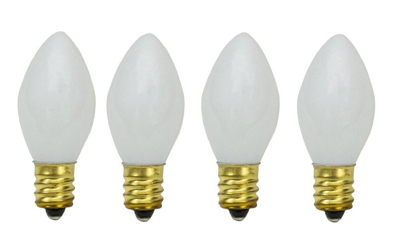 Santas Forest 27981 Filament Bulb, C9 Lamp Base, White