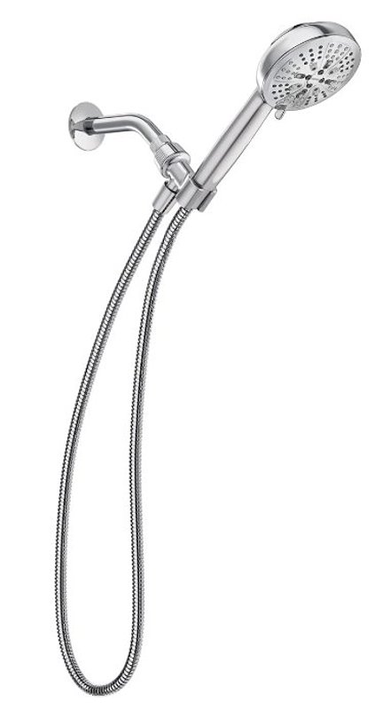 Moen HydroEnergetix Series 200H0 Handheld Shower, 1/2 in Connection, 1.75 gpm, 8-Spray Function, Plastic, Chrome