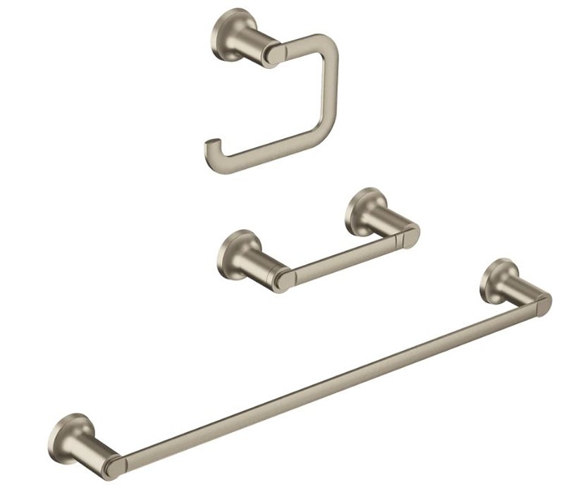 BATHROOM HARDWARE KIT BRSH NIC
