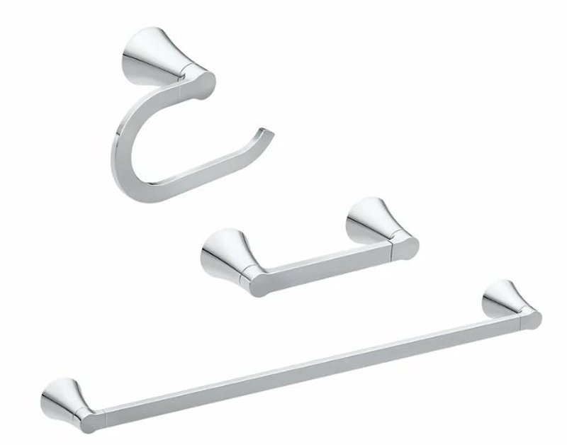 BATHROOM HARDWARE KIT CHROME