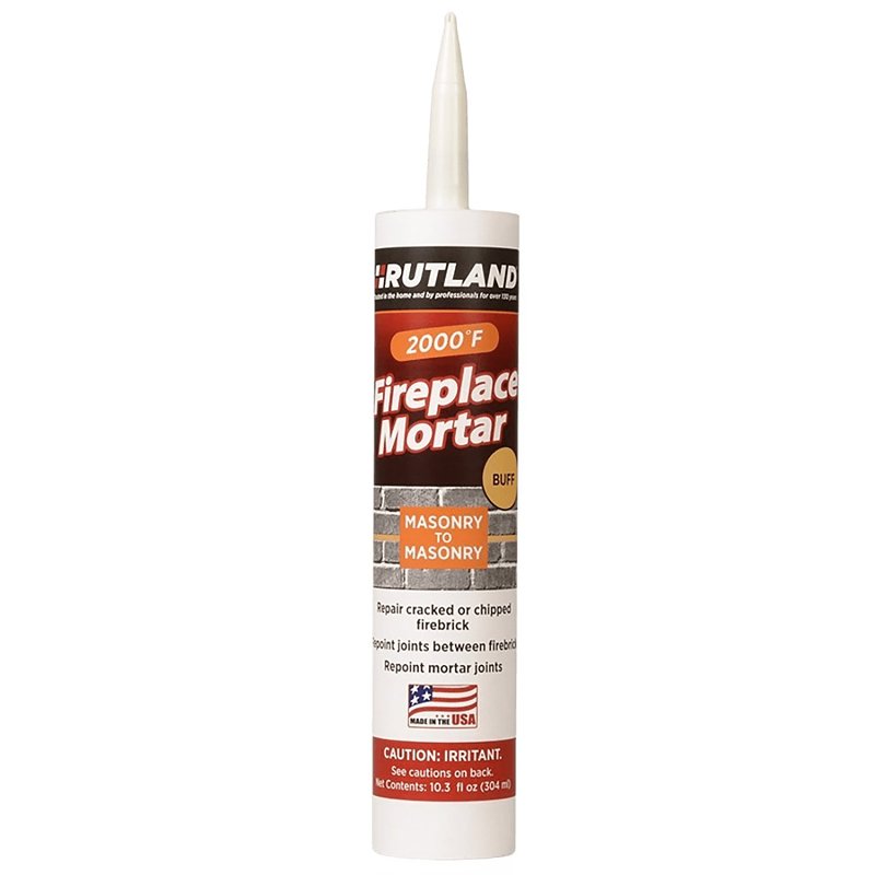 Rutland 63B Fireplace Mortar, Paste, Buff, 10.3 fl-oz Cartridge