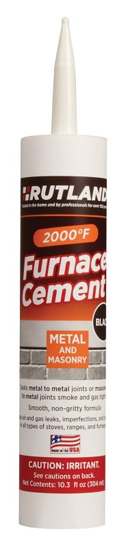 Rutland 64C Furnace Cement, Black, 10.3 fl-oz, Cartridge