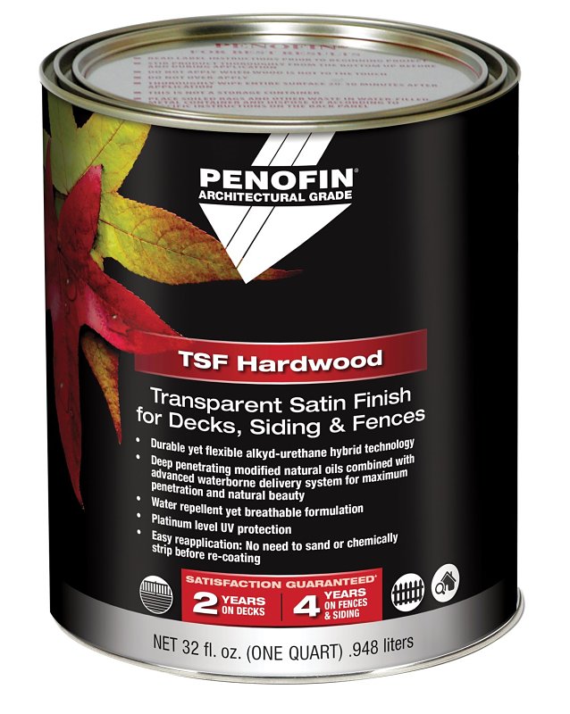 Penofin 00077QT Transparent Hardwood Coating, Satin, IPE, Liquid, 1 qt, Can