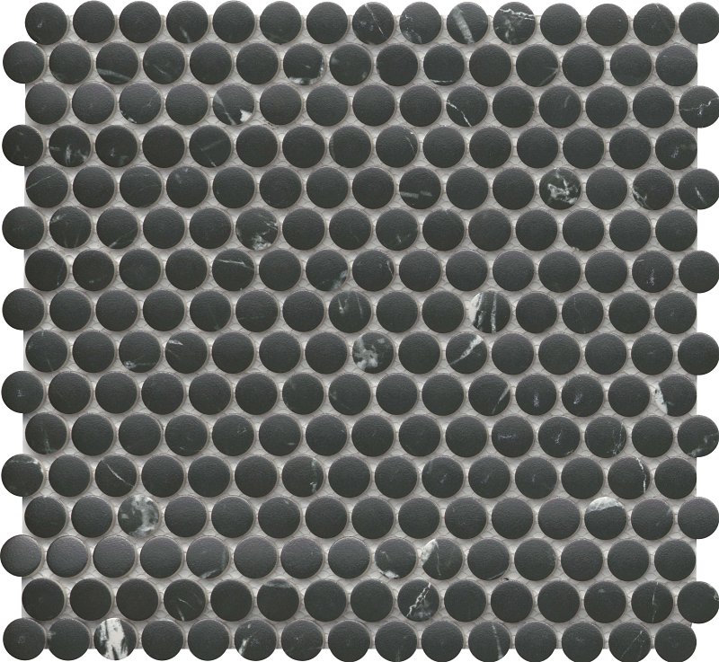 Emser Tile Elegan Series Porcelain Mosaic Tile, 12 in L Tile, 11 in W Tile, Pressed Edge, Nero (19.28 sq-ft)