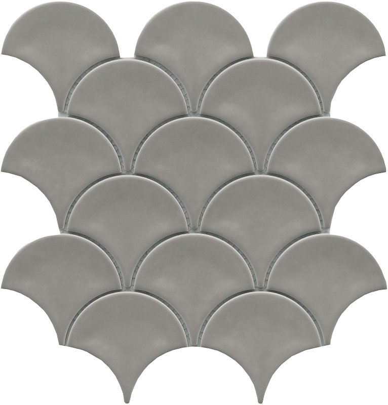Emser Tile Reward Series F27REWADO1011MFN Porcelain Mosaic Tile, 11 in L Tile, 10 in W Tile, Pressed Edge, Fan Pattern