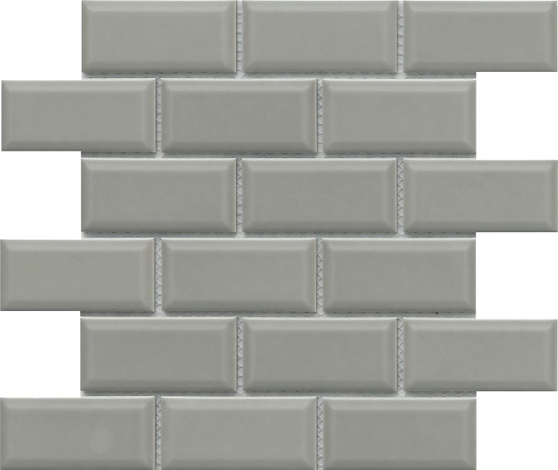 Emser Tile Reward Series F27REWADO1112MBV Porcelain Mosaic Tile, 12 in L Tile, 11 in W Tile, Pressed Edge, Bevel Pattern