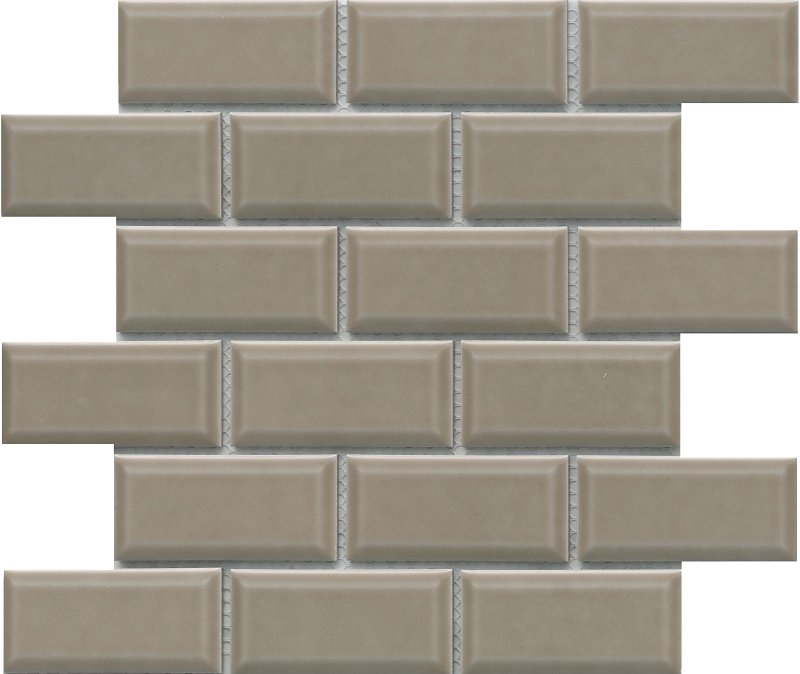 Emser Tile Reward Series F27REWATA1112MBV Porcelain Mosaic Tile, 12 in L Tile, 11 in W Tile, Pressed Edge, Bevel Pattern