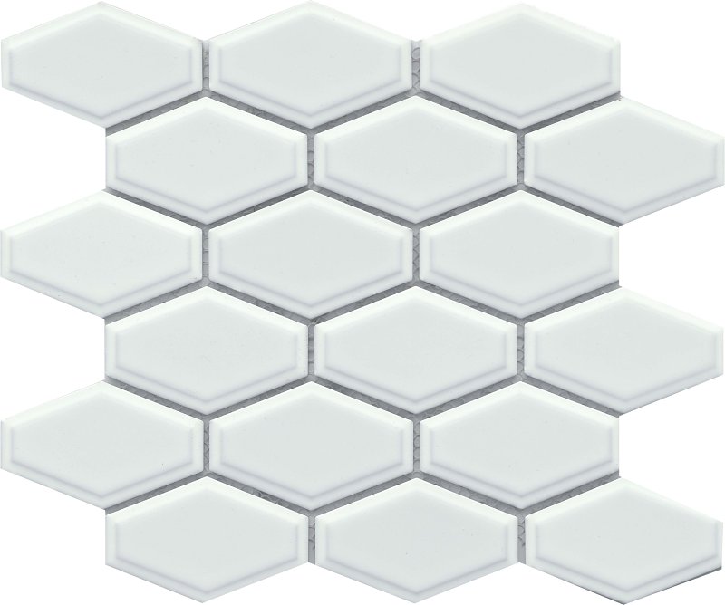 Emser Tile Reward Series Porcelain Mosaic Tile, 11 in L Tile, 10 in W Tile, Pressed Edge, White (8.3 sq-ft)