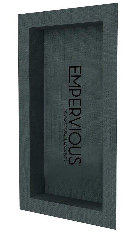 Emser Tile Empervious Series ZGBN1624F Shower Recess Niches, Fiberglass/XPS Foam, 16 in W, 24 in H