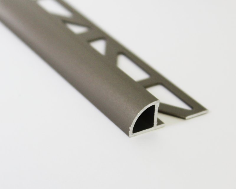 Emser Tile Signature Series ZBL347-446-10025 Quarter Circle Trim, Aluminum, Titanium Bronze